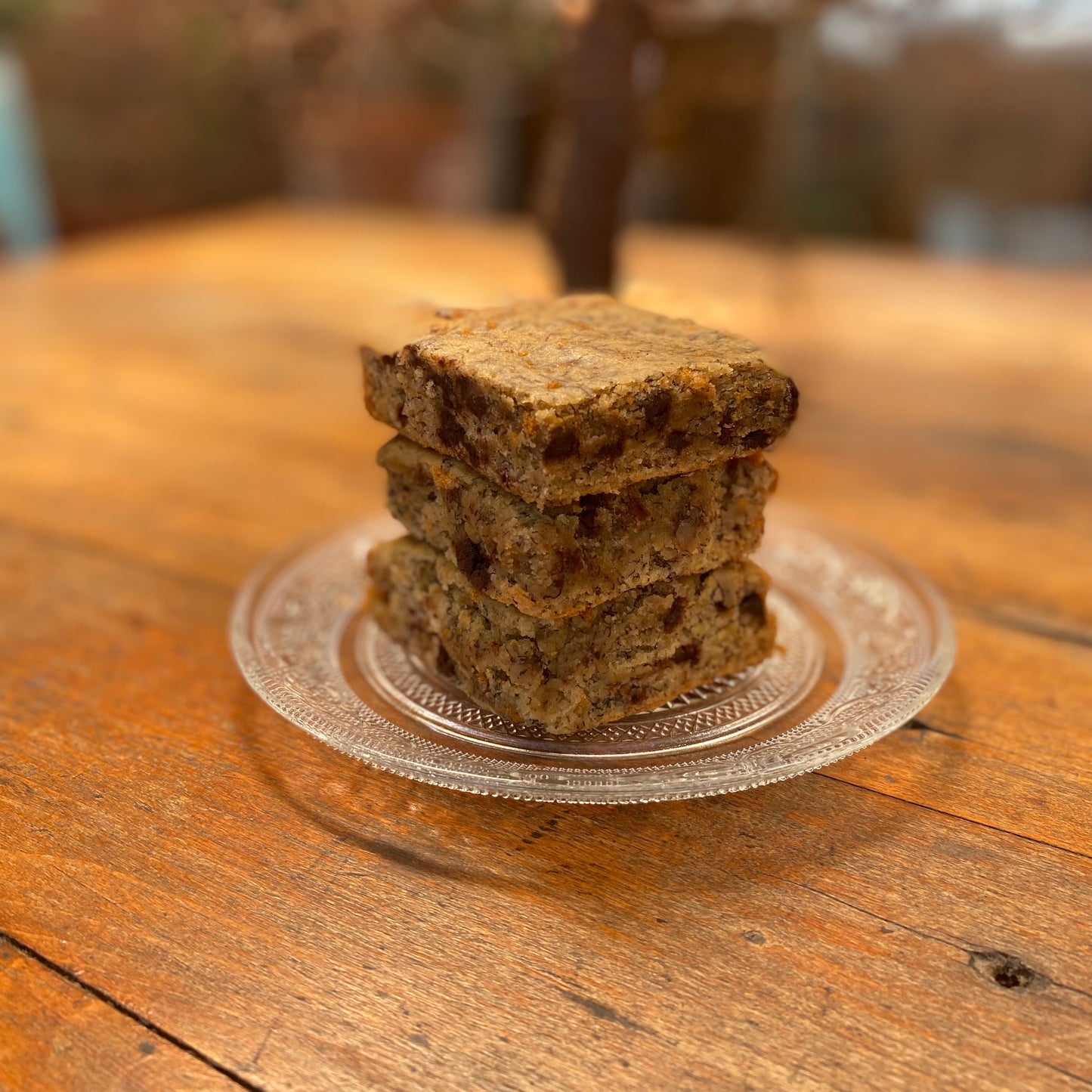 Brownie de plátano con chips de chocolate